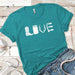 Country Love Premium Tees T-Shirts CustomCat Tahiti Blue X-Small 