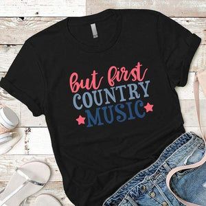 Country Music Premium Tees T-Shirts CustomCat Black X-Small 
