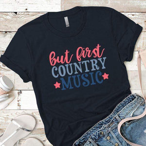 Country Music Premium Tees T-Shirts CustomCat Midnight Navy X-Small 