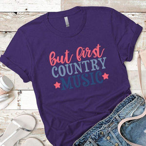Country Music Premium Tees T-Shirts CustomCat Purple Rush/ X-Small 