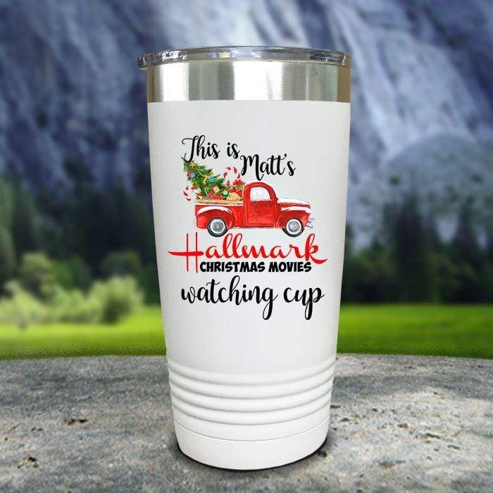 Personalized Hallmark Christmas Movies Color Printed Tumblers Color Printed Tumbler Nocturnal Coatings 20oz Tumbler White 