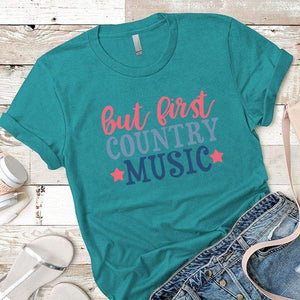 Country Music Premium Tees T-Shirts CustomCat Tahiti Blue X-Small 