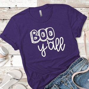 Boo Yall Premium Tees T-Shirts CustomCat Purple Rush/ X-Small 