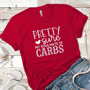 My Soulmate Is Carbs Premium Tees T-Shirts CustomCat Red X-Small 