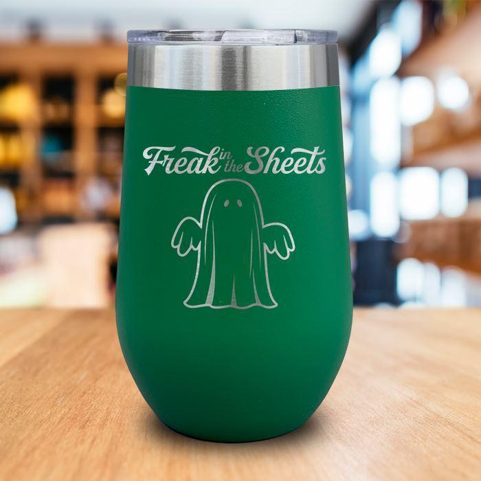 Freak In The Sheets Engraved Wine Tumbler LemonsAreBlue 16oz Wine Tumbler Green 