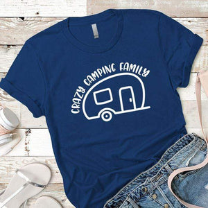 Crazy Camping Family Premium Tees T-Shirts CustomCat Royal X-Small 
