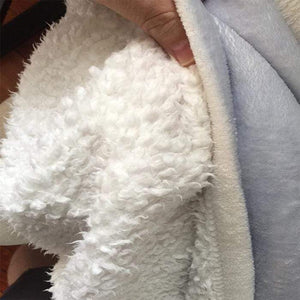 Somebody Loves Me (CUSTOM) Sherpa Blanket Blankets CustomCat 