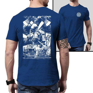 Firefighter Life Premium Tee T-Shirts CustomCat Royal X-Small 