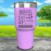 A Mother Is Like A Flower Engraved Tumbler Tumbler ZLAZER 30oz Tumbler Lavender 