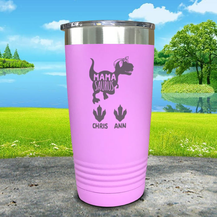 Mamasaurus With Babies Personalized Engraved Tumbler