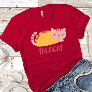 Tacocat Premium Tees T-Shirts CustomCat Red X-Small 