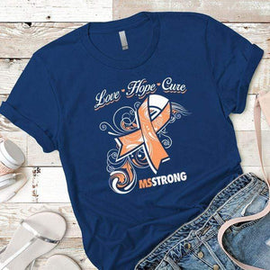 Love Hope Cure Premium Tees T-Shirts CustomCat Royal X-Small 
