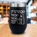 It's Tricky Engraved Wine Tumbler LemonsAreBlue 16oz Wine Tumbler Black 