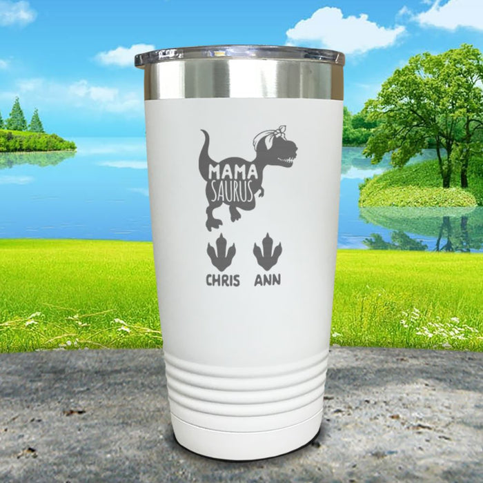 Mamasaurus With Babies Personalized Engraved Tumbler