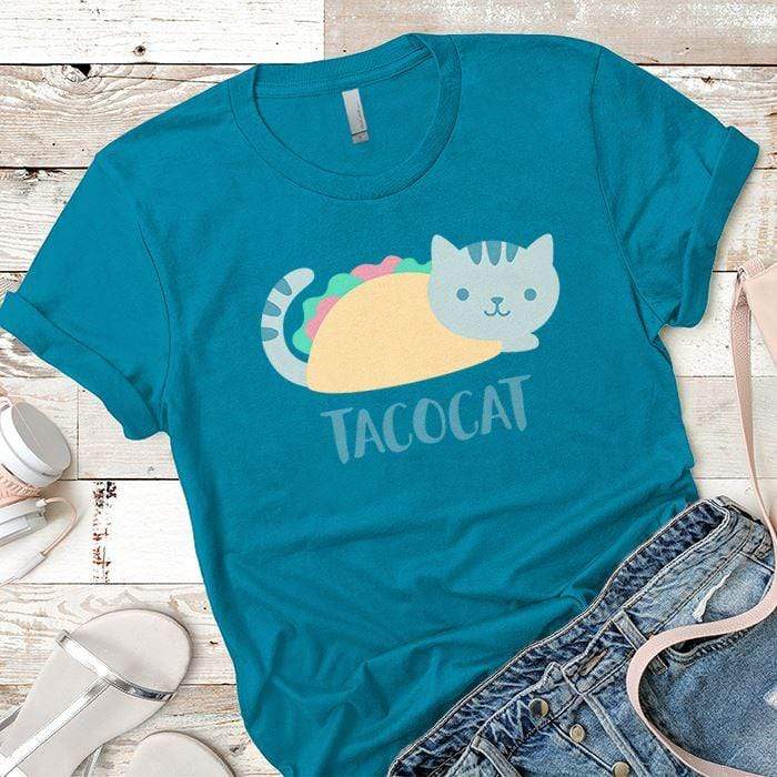 Tacocat Premium Tees T-Shirts CustomCat Turquoise X-Small 