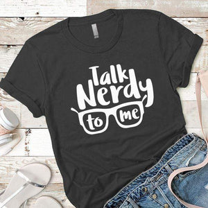 Talk Nerdy Premium Tees T-Shirts CustomCat Heavy Metal X-Small 