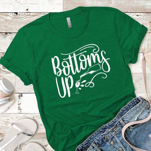 Bottoms Up Premium Tees T-Shirts CustomCat Kelly Green X-Small 
