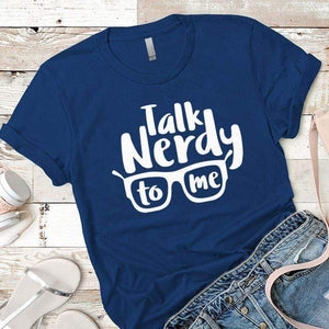 Talk Nerdy Premium Tees T-Shirts CustomCat Royal X-Small 