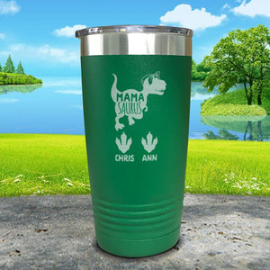Mamasaurus With Babies Personalized Engraved Tumbler