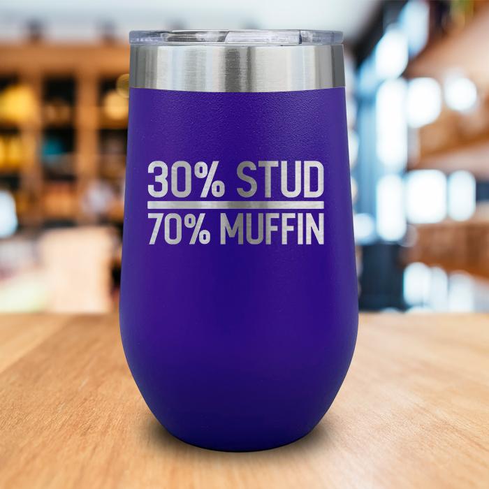 30% Stud 70% Muffin Engraved Wine Tumbler