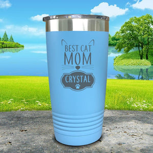 Best Cat Mom Personalized Engraved Tumbler