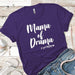 Mama Drama Premium Tees T-Shirts CustomCat Purple Rush/ X-Small 