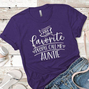 Call Me Auntie Premium Tees T-Shirts CustomCat Purple Rush/ X-Small 