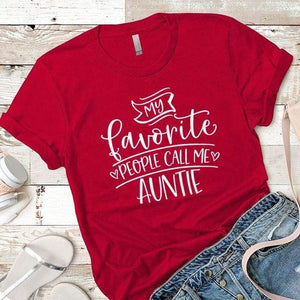 Call Me Auntie Premium Tees T-Shirts CustomCat Red X-Small 