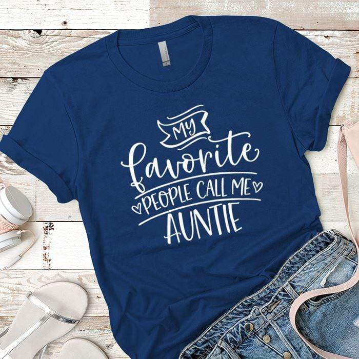 Call Me Auntie Premium Tees T-Shirts CustomCat Royal X-Small 