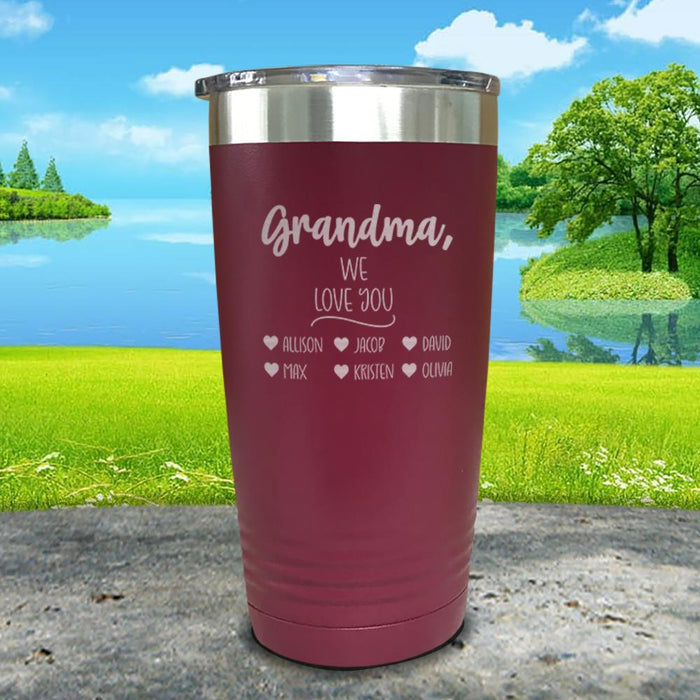 Personalized Grandparents We Love You Engraved Tumbler