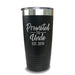 Promoted To Uncle (CUSTOM) With Date Engraved Tumblers Engraved Tumbler ZLAZER 20oz Tumbler Black 