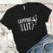 Camping Is Lit Premium Tees T-Shirts CustomCat Black X-Small 