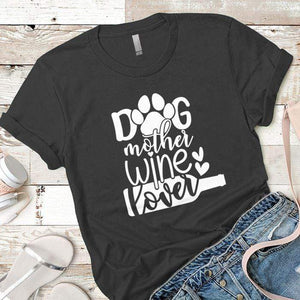 Dog Mother Wine Lover Premium Tees T-Shirts CustomCat Heavy Metal X-Small 