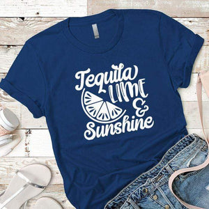 Tequila Lime Sunshine Premium Tees T-Shirts CustomCat Royal X-Small 