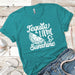 Tequila Lime Sunshine Premium Tees T-Shirts CustomCat Tahiti Blue X-Small 