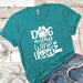 Dog Mother Wine Lover Premium Tees T-Shirts CustomCat Tahiti Blue X-Small 