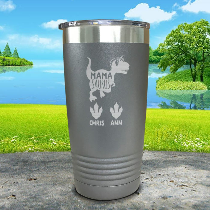 Mamasaurus With Babies Personalized Engraved Tumbler