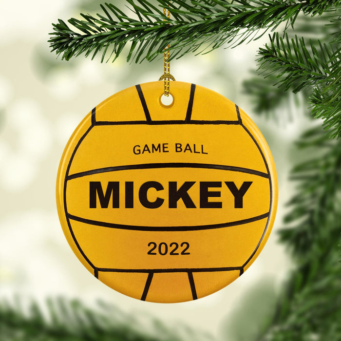 Water Polo Personalized Ceramic Ornaments