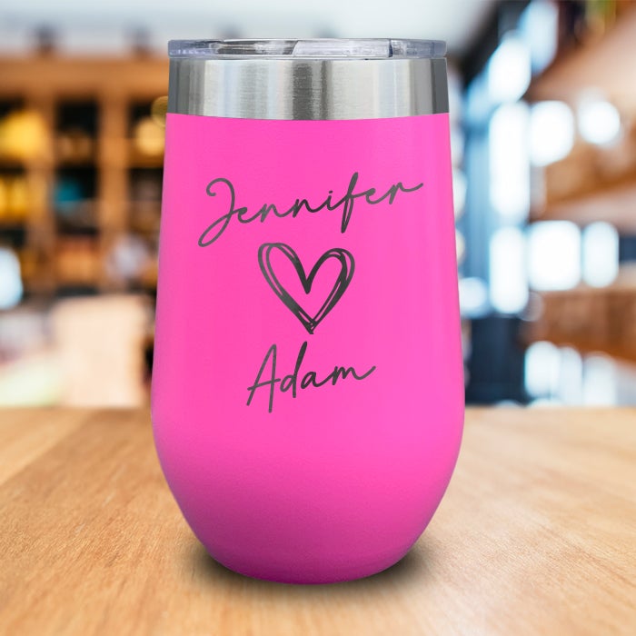 Couple Names Personalized Engraved Wine Tumbler