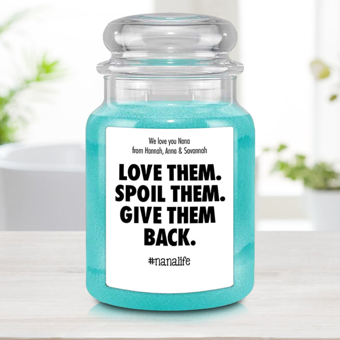 Custom Funny Grandparent Candle - Love and Spoil Them