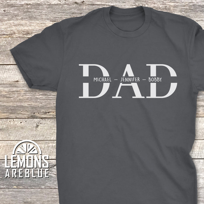 Dad With Kid Names (CUSTOM) Premium Tee