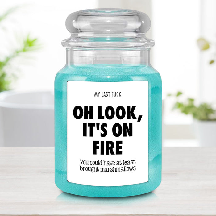 My Last Fuck is on Fire - Funny NSFW Personalized Candle