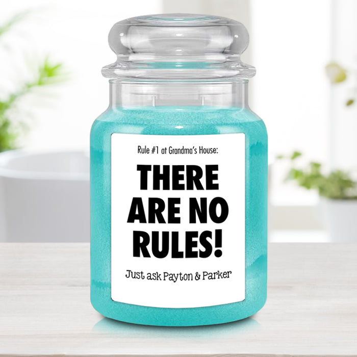 No Rules at Grandma's House Custom Candle