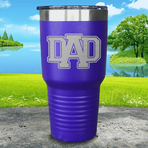 Dad Engraved Tumbler Tumbler ZLAZER 30oz Tumbler Royal Purple 