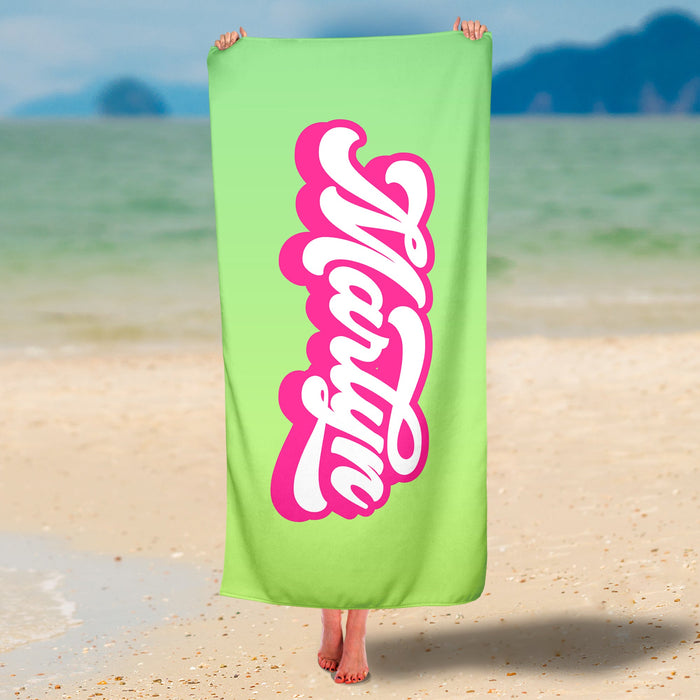 Personalized Retro Style Name Premium Beach/Pool Towel