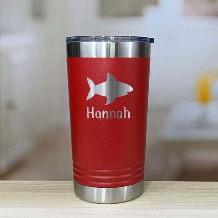 Personalized Shark Kids Engraved Tumbler