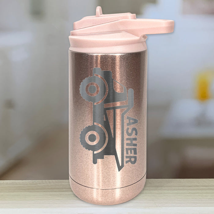 Personalized Dump Truck Kids Water Bottle Tumblers