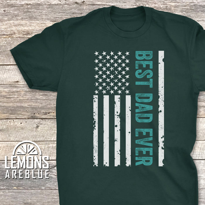 Best Dad Ever Flag Premium Tees