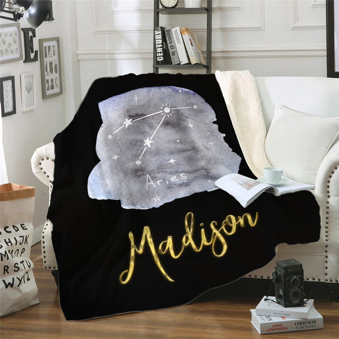 Zodiac Sign Personalized Blankets