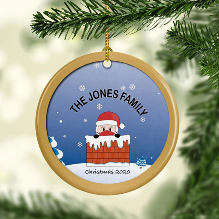 Chimney Santa Ceramic Ornaments